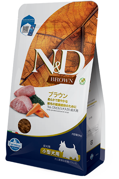 N&Dブラウン ラム（スピルリナ入り）成犬用